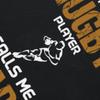 Смешная футболка с принтом «Мой любимый игрок в регби называет меня папой» Женская модная повседневная оверсайз футболка Мужская футболка 100% хлопок
