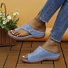 2024 Women Sandals Summer Comfy Platform Wedge Shoes Ladies Casual Soft Big Toe Foot Sandal Orthopedic Bunion Corrector Slippers