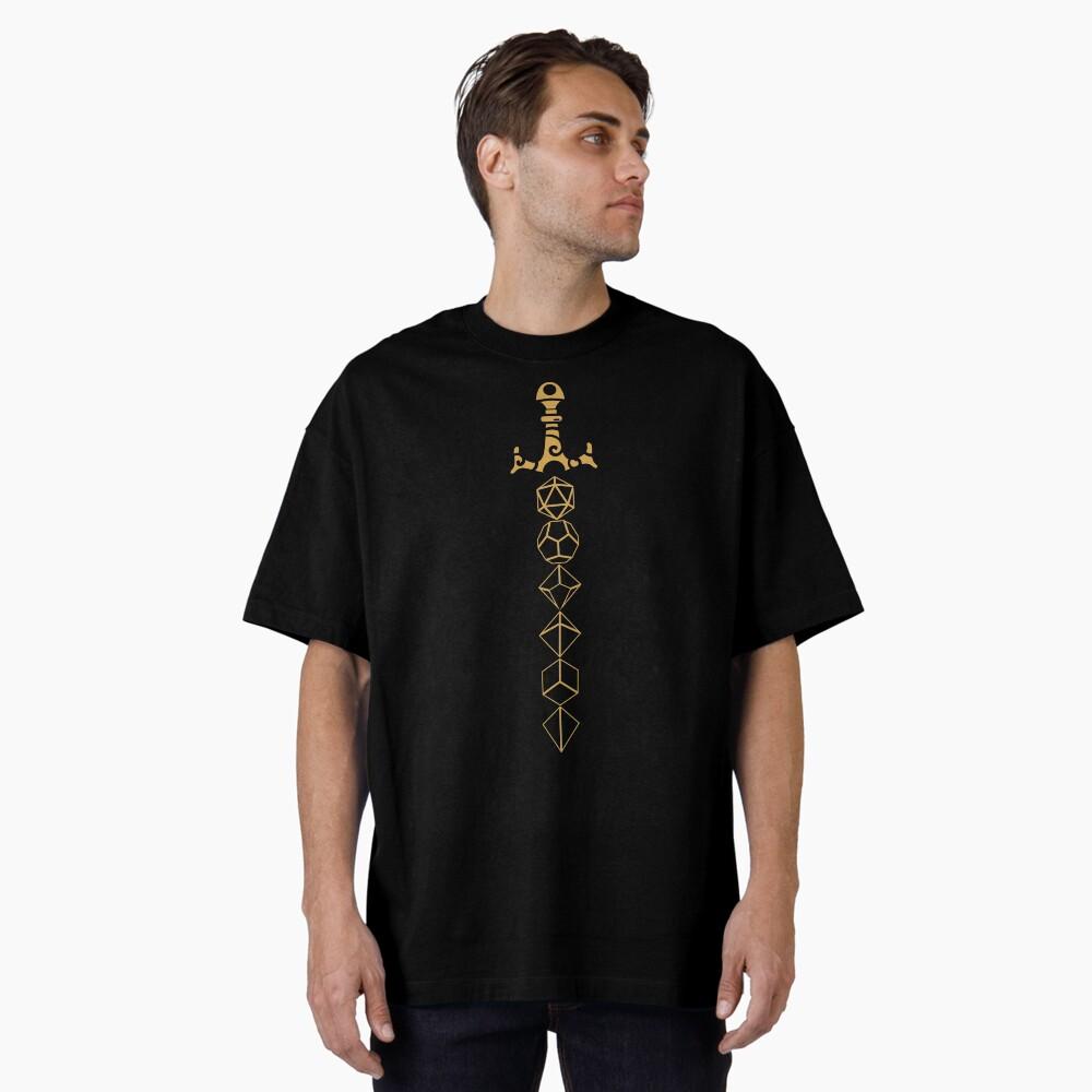 Dice Set Sword Tabletop RPG Gaming Casual TShirt Mens and Womens Luxury Brand Top