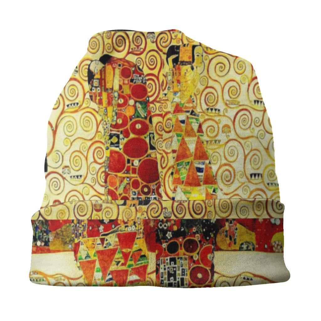 Древо жизни Густава Климта Капот Шапка Вязаные шапки Женские унисекс Мода Живопись Зимние шапочки Skullies Шапки для лыж