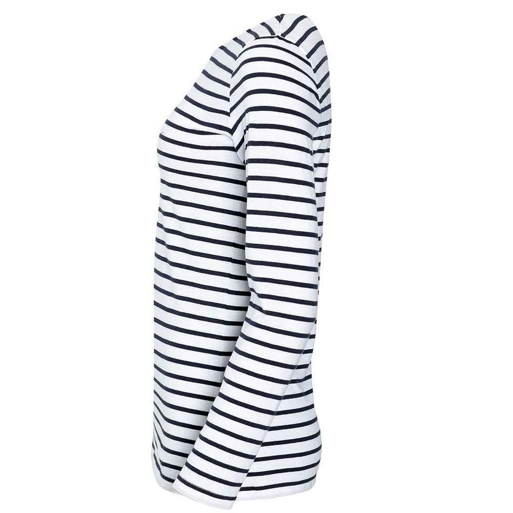 SOLS Womens/Ladies Marine Striped Long-Sleeved T-Shirt