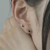 youngglow 14k black half cubic bar piercing