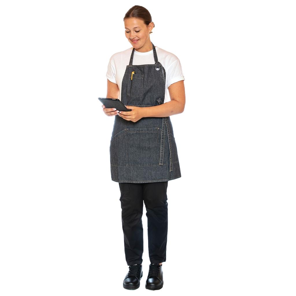 Le Chef Utility Washed Denim Bib Apron