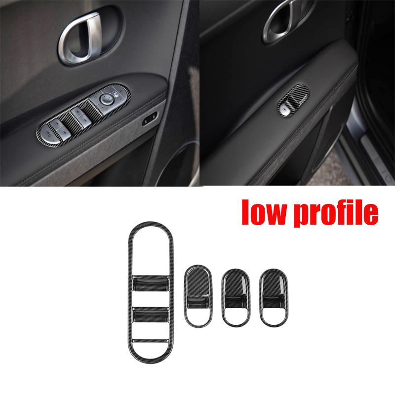 Для Hyundai Aini Krypton IONIQ5 IONIQ 5 2022 + автомобильное углеродное волокно, оконное стекло, кнопка подъема, крышка переключателя, дверной подлокотник, панель