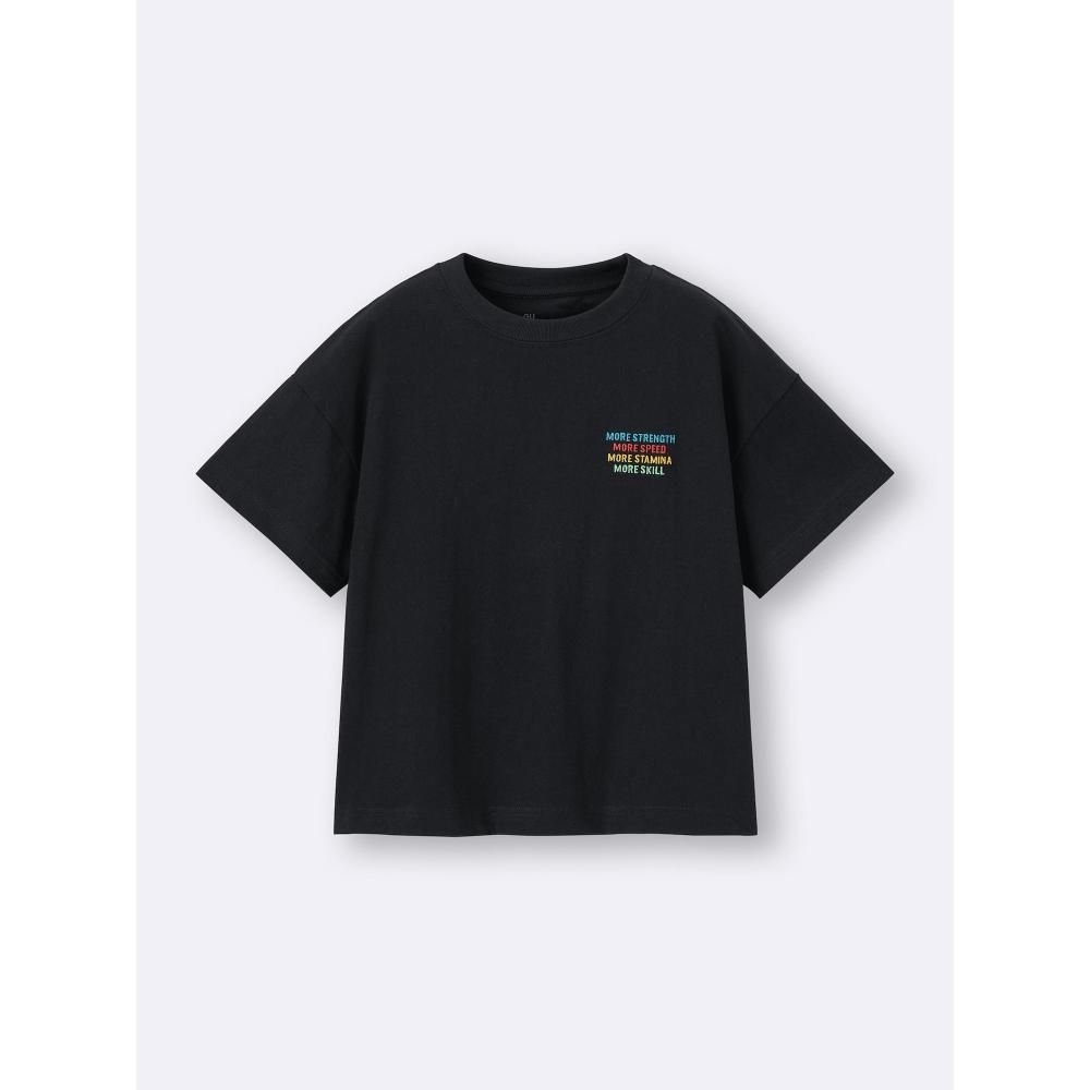 GU by Uniqlo Детский унисекс большой графический T логотип One pointT 