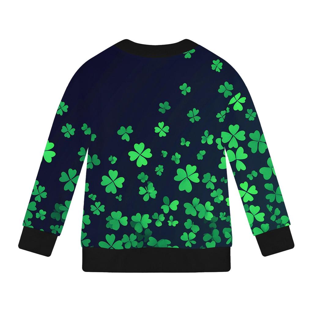 Девочки куртки на молнии детские осенние толстовки с длинным рукавом верхняя одежда с карманами St. День Святого Патрика 5-15 лет