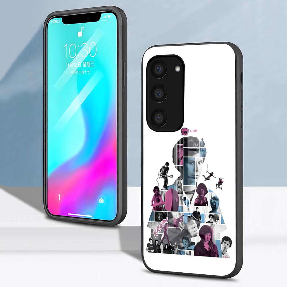 Чехол для телефона Scott Pilgrim VS The World Для Samsung S26 S25 S24 FE S23 S22 S21 Plus S20 Ultra Note20Ultra Черная стеклянная крышка