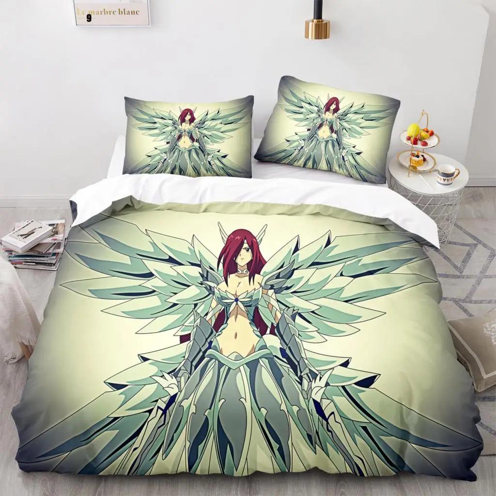 3D Print Fairy Tail Natsu Anime Bedding Collection Double Twin King Duvet Cover Comforter Pillowcase Boys Girls Adults Bedroom
