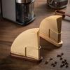 Coffee Filter Holder Stand Coffee Paper Storage Rack Coffee Filter Container For V60 Paper Walnut/Brass Coffeware Accessories