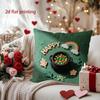 Happy Pot of Gold Rainbow Pillow for Festive Decor Pattern Cushion Cover Suitable for Sofa Bedroom Car Pillow Cover