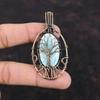 Tree Of Life Larimar Pendant Gemstone Copper Wrapped Jewelry Copper Wire Jewelry Handmade Designer Jewelry Gift For Her Tree Of Life Jewelry