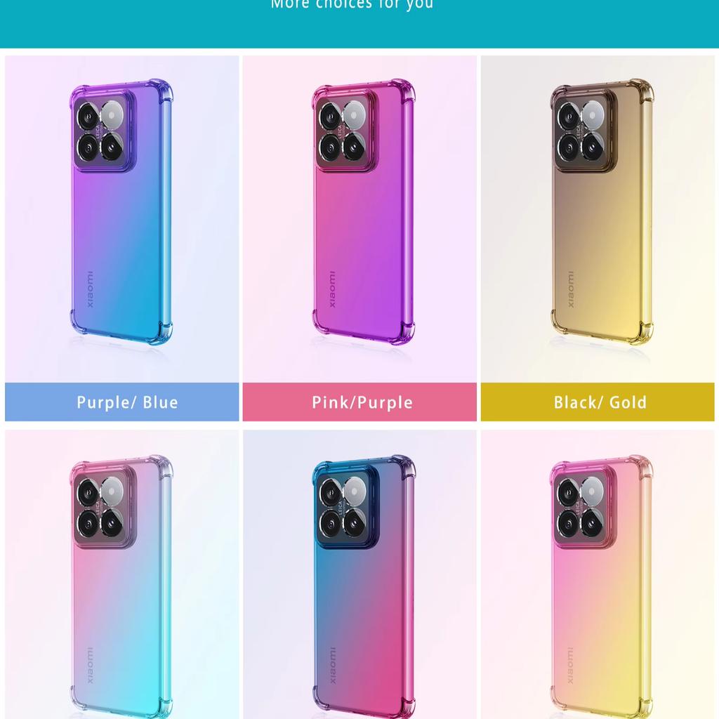 Градиентный чехол для телефона POCO X7 Pro X 7 X7Pro, противоударный силиконовый полупрозрачный мягкий защитный бампер с подушками безопасности для POCO M7pro M6 Pro 5G M5S