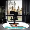 Gracie's Corner Printed Round Rug Carpet Chair Rug Area Rug Entryway Doormats,for Office Chair Living Room Bedroom Kitchen Room.