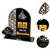 Ramadan Advent Calendar Centerpiece Sign Eid Decor for Window Mantle Bedroom