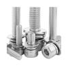 304 Stainless Steel Hex Socket Cap Screw with Flat & Spring Washer, M6/M8