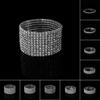 1-10 Rows Shiny Woman Jewelry Elastic Bangle Wristband Stretch Bracelet  Crystal Rhinestone