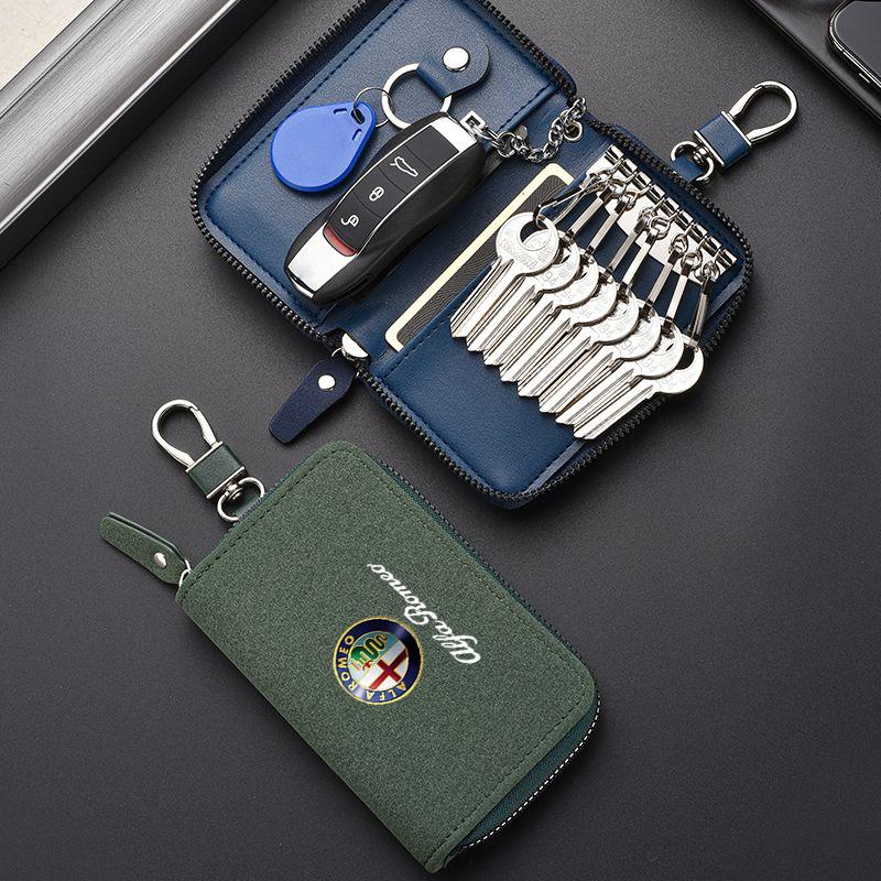 XTXG4 Car Key Bag Keychain Storage Box For Alfa Romeo Giulia Stelvio Giulietta 156 159 147 Mito Tonale Brera Di Auto Accessories