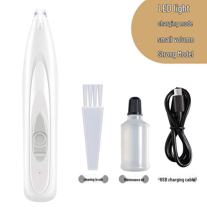 Светодиодный электрический триммер для ухода за домашними животными: Бритва и кусачки для ногтей с защитой от защемления для кошек и собак