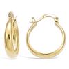 [K7169] - Gold Plated Hoop Earrings 'Choreography' - 20x5 Mm