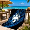 Monter-rey Football Crest Art Printed Microfiber Beach Towel, Soft And Absorbent, Quick-Dry, Ideal for Summer Travel, Beach Essential, Swimming Pool