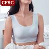 Нижнее белье с открытой спиной для женщин без стального кольца, спортивные топы на бретелях со сборками, модели больших размеров, противоударные бюстгальтеры для сна