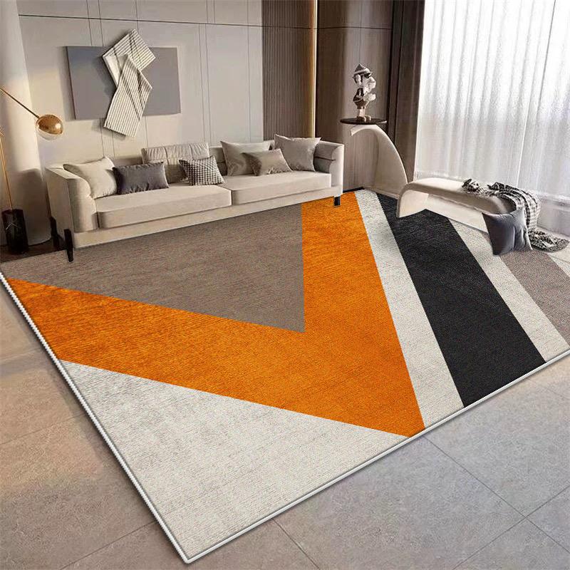 Geometric Orange Large Carpets for Living Room Light Luxury Home Sofa Soft Rug 200x300 Decoration Bedroom Children Non-slip Mat