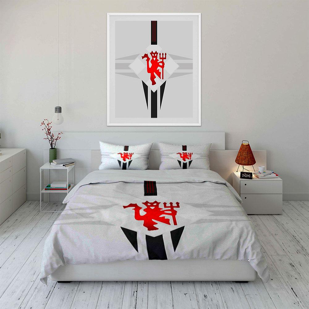 "Red Devil MUFC Bedding Set" Bedding Duvet Cover Set Duvet Cover Pillowcases (1 * Duvet Cover 2 * Pillowcases, without duvet insert)