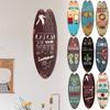 Multicolor Hanging Wood Sign Home Decoration Surfboard Shape Sign Indoor Outdoor