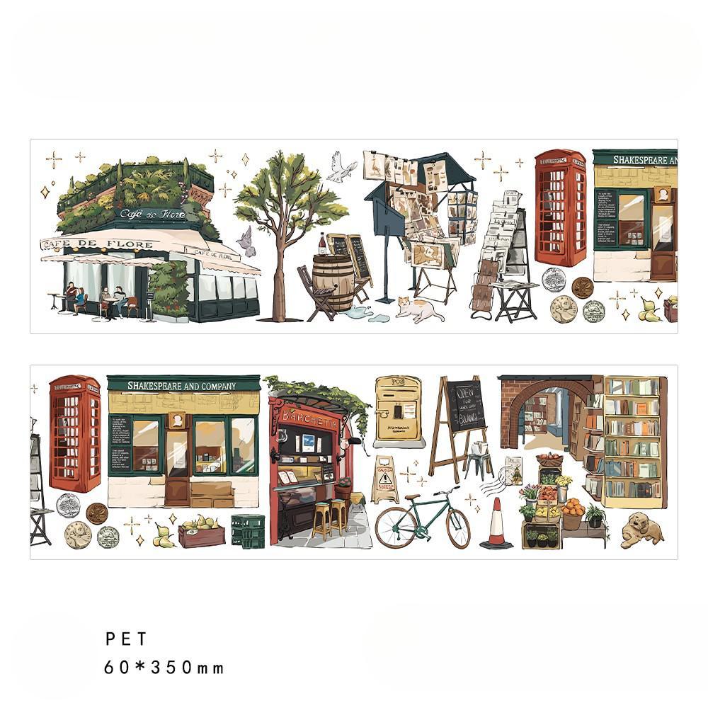 60*350 мм серия эскизов для путешествий, винтажная лента Васи для журнала, скрапбукинга, маскирующая лента для домашних животных, материал для скрапбукинга