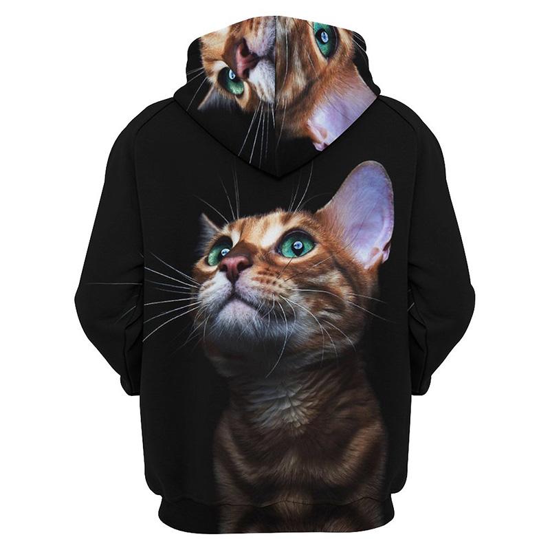 Cute Cat Graphic Hoodie Men Clothing 3D Kawaii Cats Printed Hoodies Kids Tops Women Harajuku Fashion Y2k Pullovers Hooded Hoody