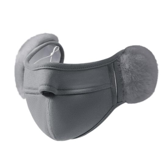 Cycling Face Guard with Plush Earmuffs Windproof Warm Fall Winter Cold Weather Outdoor Snow Skiing Motorbike Riding 2-In-1 Ear Protection Face Guard