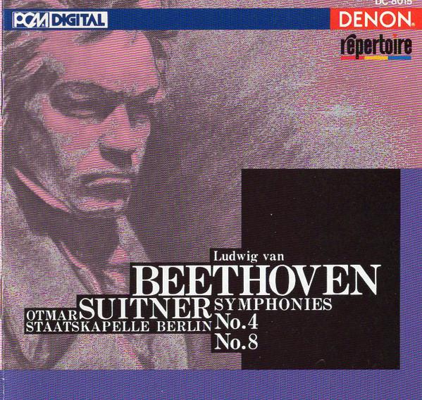 CD OTMAR SUITNER, STAATSKAPELLE BERLIN - Beethoven: Symphonies No.4/No.8 DC8015 Denon 1988 Japan Classical Used