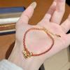 Новый китайский стиль Тыква Счастливая Плетеная Красная веревка Браслет Для женщин