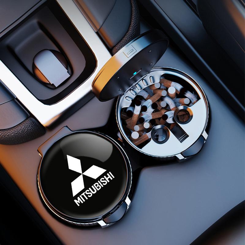 Portable LED Smoke Car Ashtray Cigarette Ash Holds Cup Light Indicator for mitsubishi lancer asx outlander pajero l200 galant