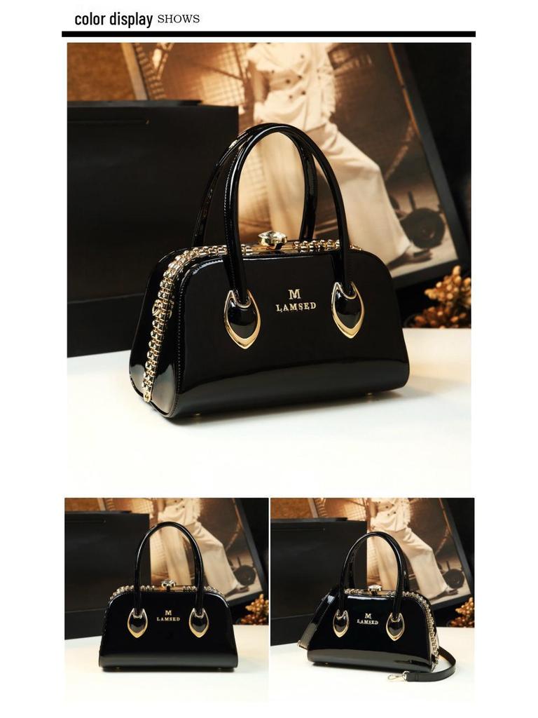 Мамина сумка из лакированной кожи: Модная сумка кроссбоди на плечо из натуральной кожи