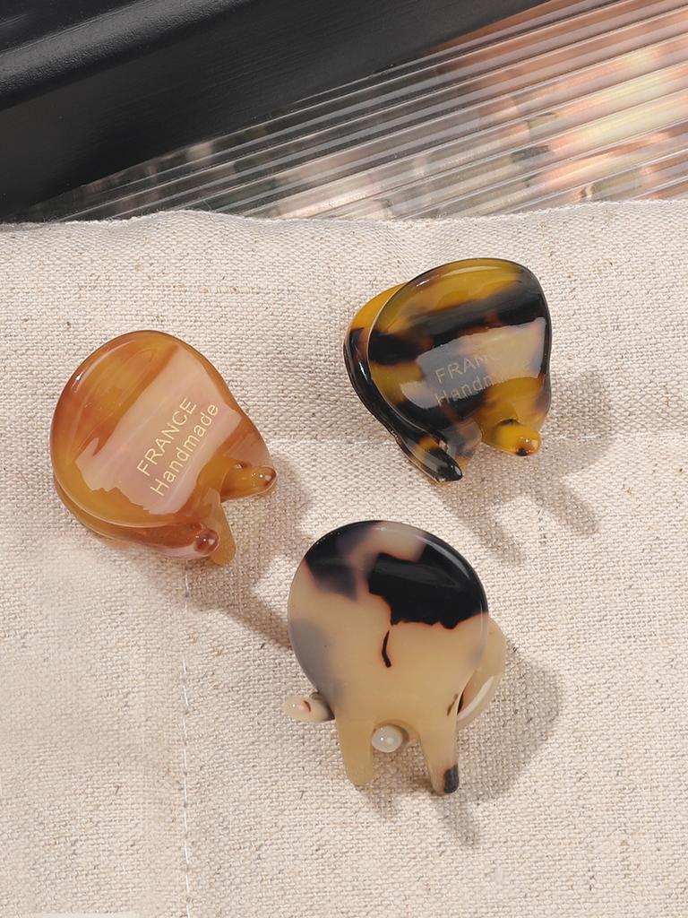 3Pcs 1 Inch Compact Hair Clips Mini Claws Clips For Thin Thick Hair Cellulose Acetate Jaw Clips For Hair Styling Tortoise Shell X