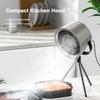 Kitchen Exhaust Fan Indoor Desktop Cooker Hood with 3 Speeds Small Apartment Ventilation for Electric Cookers BBQ