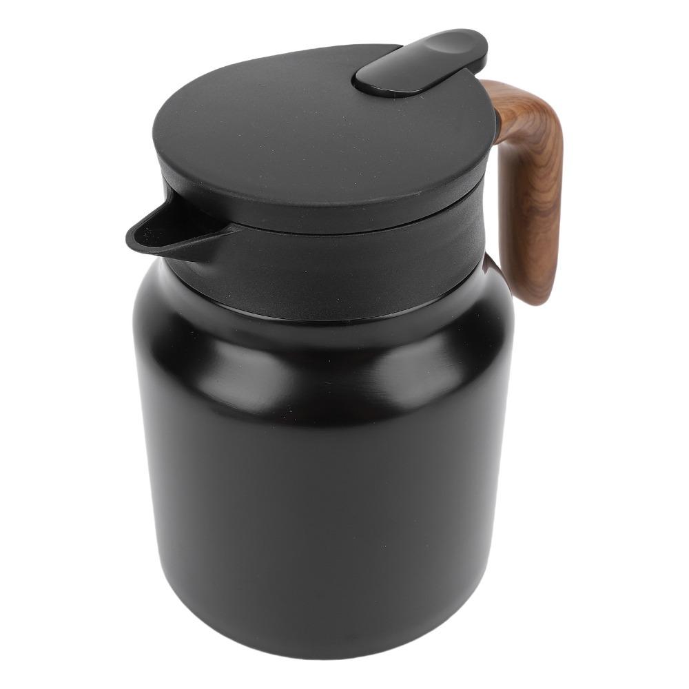 Stainless Steel Vacuum Insulated Tea Pot 1000ml Capacity Thermal Beverage Pitcher Office Use