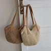 Summer Straw Bag for Women Seaside Vacation Beach Woven Bag Large Capacity Shoulder Tote Bag