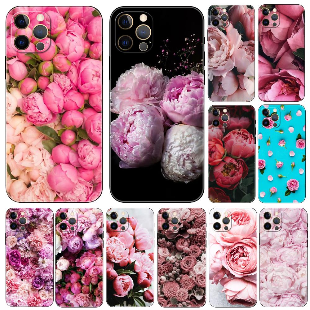 Чехол для телефона «Розовые пионы» для iPhone Samsung Galaxy Redmi Xiaomi Oppo OnePlus Note SA 7 8 9 10 11 12 13 14 20 21 22 23 53 54 Pro Max Plus Ultra