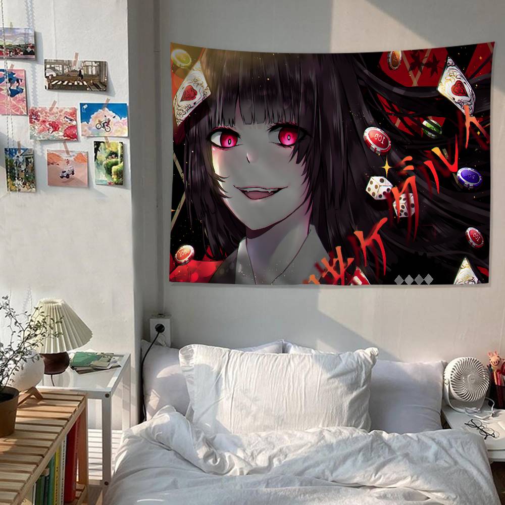Японская манга Kakegurui Подвесной богемный гобелен Богемные настенные гобелены Мандала Каваи Декор комнаты