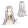 Cosplay Long Perfect for Events and Costumes 2 Bonus Items Heat-resistant Wig, "Second Castle," Silver-gray, Straight, +