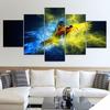 Canvas Wall Art 5 Panel Parrots Animal Prints Modern Home Decoration Modular Pictures Paintings Living Room Decor Posters