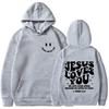 Иисус любит тебя двухсторонние толстовки с принтом High Street Fashion оверсайз толстовки мужские и женские высококачественные винтажные толстовки Sudaderas