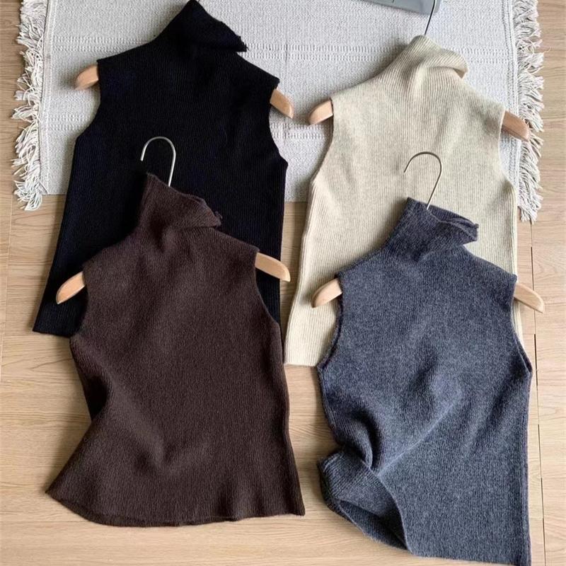 Women Spring Autumn Winter Three Piece Sets Long Sweater Turtleneck Vest Jumper Dress Knitted Crochet Coat Y2k High Waist Skirt