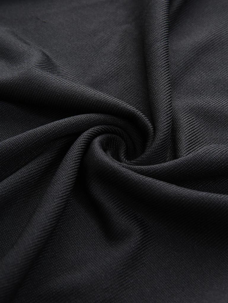 Rosegal Plus Size Асимметричное пальто с застежкой-молнией, оборками, люверсами, пряжками и цветочным кружевом