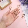 5pcs Heart Shape Swivel Buckles Metal Spring Keyring Chain Keychain Buckle Spring Clasp Purse Strap for Keychains, DIY Bag