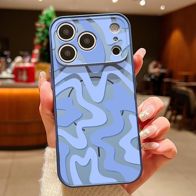 Чехол для телефона в леопардовую полоску для iPhone 17 Pro Max Funda iPhone 16 15 14 13 Pro Max Магнитный для Magsafe Гибридный Тонкий Матовый Чехол