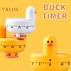 Таймер для приготовления пищи, точный таймер, длительный срок службы, портативный отличный механический учебный таймер с милой уткой для офиса