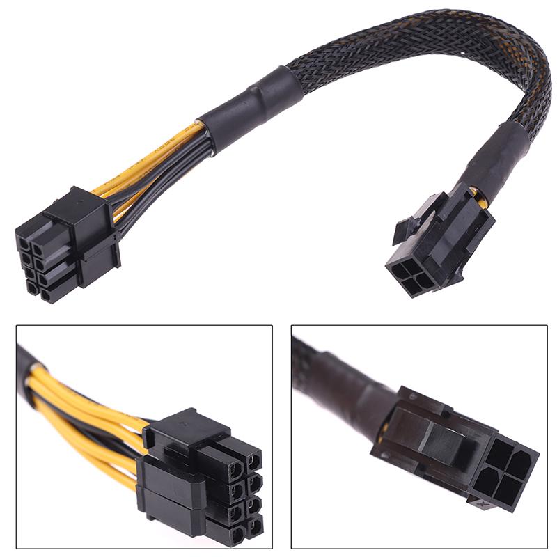 1Pc 20Cm 4Pin To 8Pin Cpu Power Converter Cable Lead Adapter Office Supplies